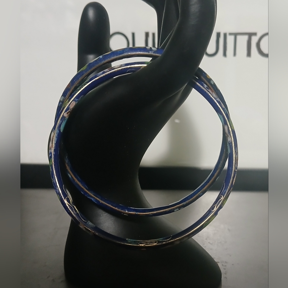 2 Cloisonn Bangle Bracelets - image 2